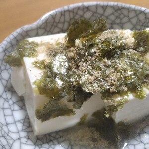 韓国海苔と豆腐のサラダ